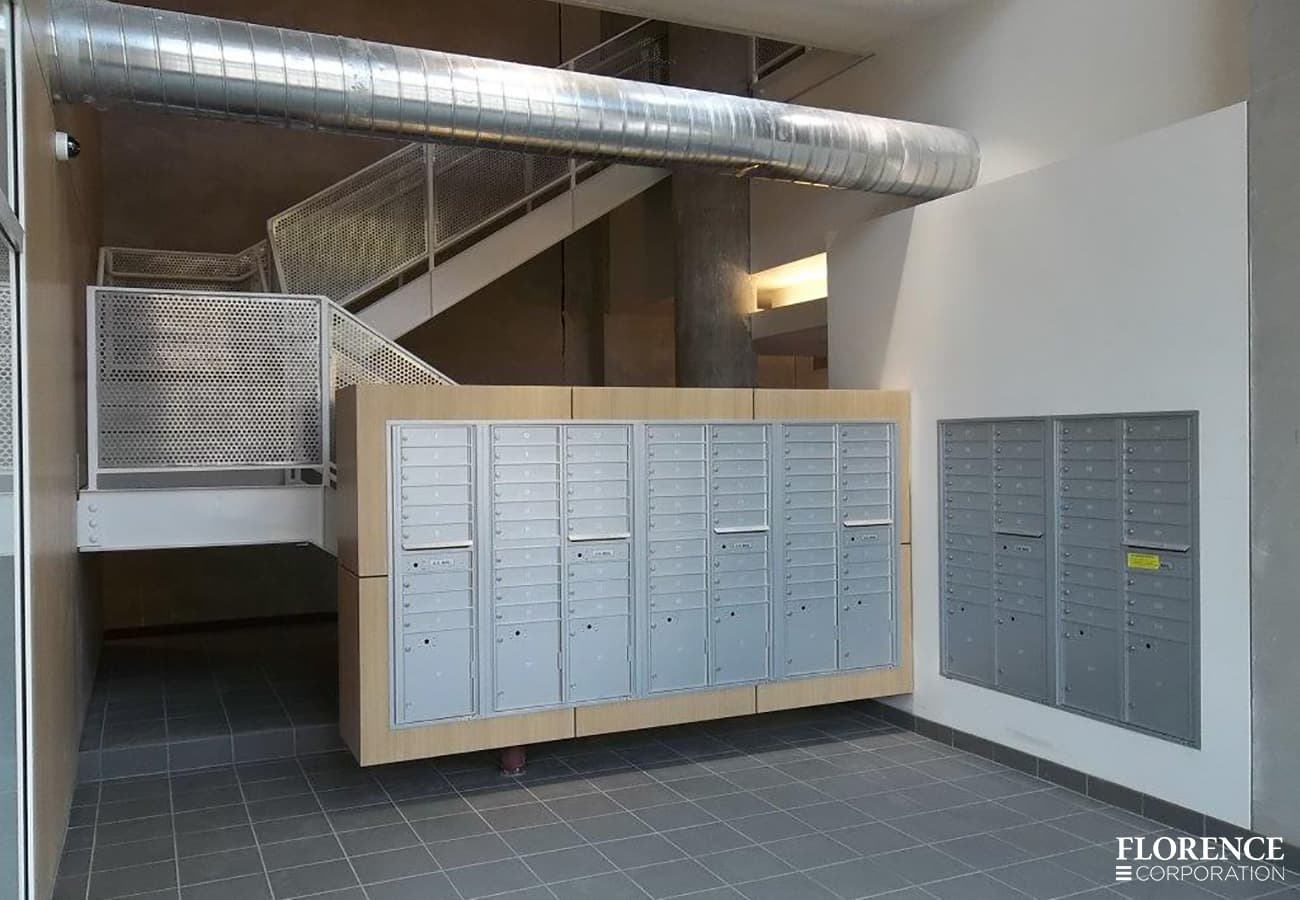Indoor commercial mailbox