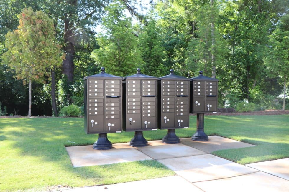 outdoor installation of CBU cluster mailbox units