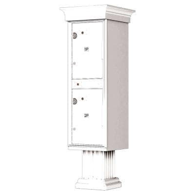 1590-T1V Outdoor Parcel Locker with Vogue Accessory in White