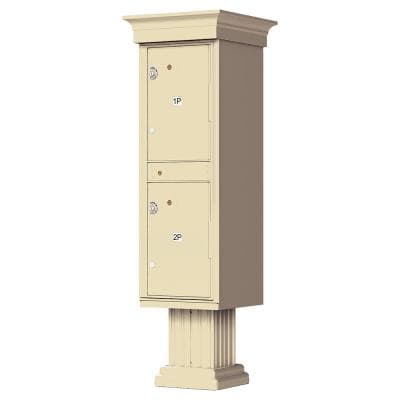 1590-T1V Outdoor Parcel Locker with Vogue Accessory in Sandstone
