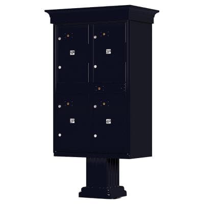 1590-T2V Outdoor Parcel Locker with Vogue Accessory in Black