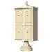 1590-T2V2 Outdoor Parcel Locker with Vogue Accessory in Sandstone
