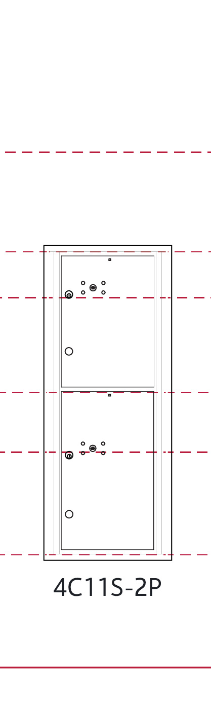 4c11S-2p 4c parcel locker measurements