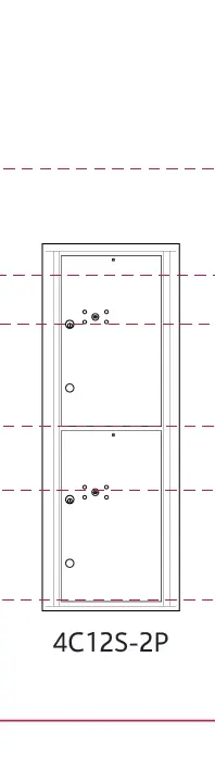 4C12S-2P 4c parcel locker measurements