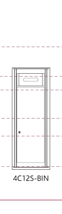 4C12S-BIN 4c waste bin measurements