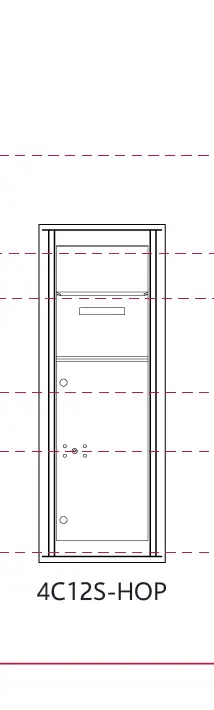 4C12S-HOP 4c hopper door collection box measurements