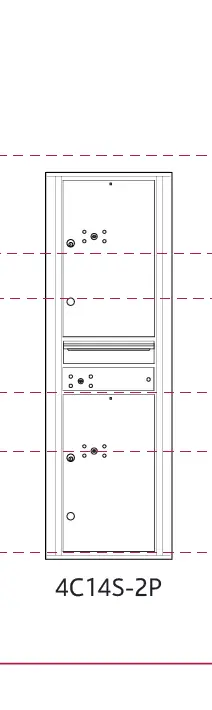 4c14S-2P 4c parcel locker measurements