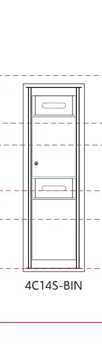 4c14S-BIN 4c waste bin measurements