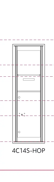 4C14S-HOP 4c hopper door collection box measurements