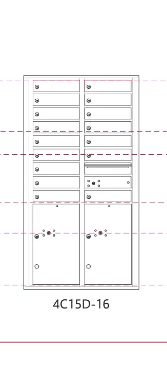 4C15D-16 4c mailbox measurements