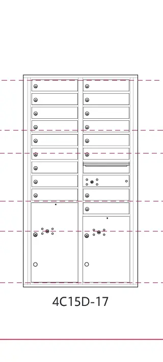 4C15D-17 4c mailbox measurements