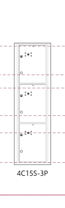 4C15S-3P 4c parcel locker measurements