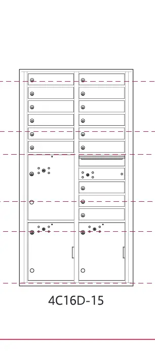 4C16D-15 max height 4c mailbox measurements