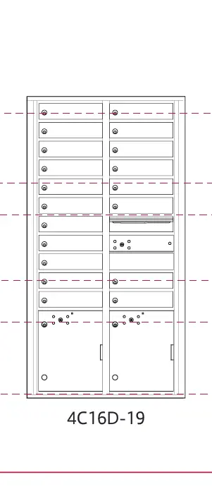4C16D-19 4c mailbox measurements