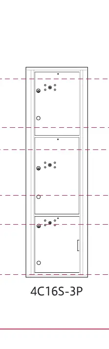 4C16S-3P 4c parcel locker measurements