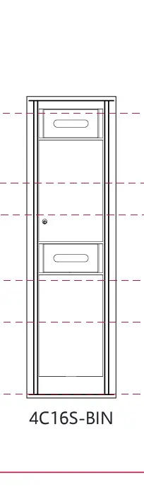 4C16S-BIN 4c waste bin measurements