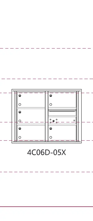 4C06D-05X mailbox dimensions
