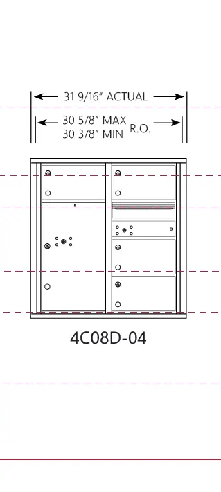 4C08D-04 4c mailbox measurements