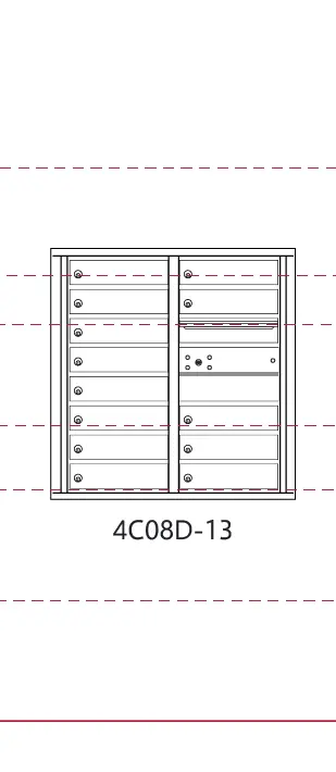 4C08D-13 4c mailbox measurements