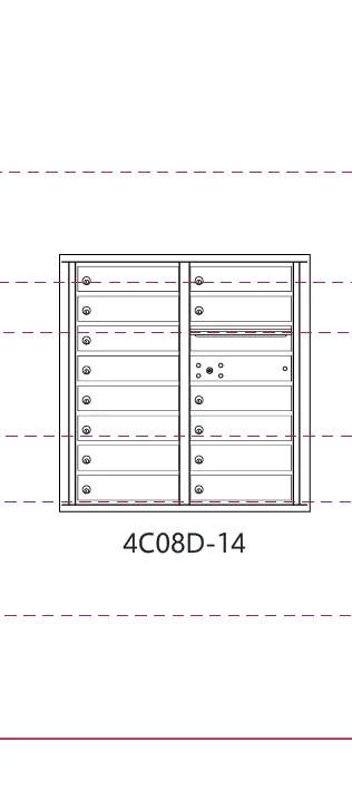 4C08D-14 4c mailbox measurements