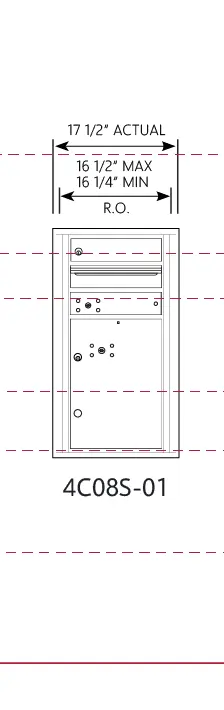4C08S-01 4c mailbox measurements
