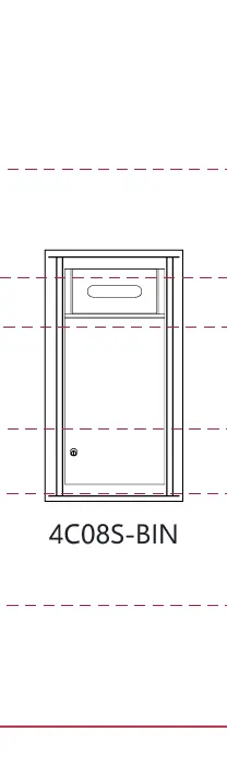 4C08S-BIN 4c waste bin measurements