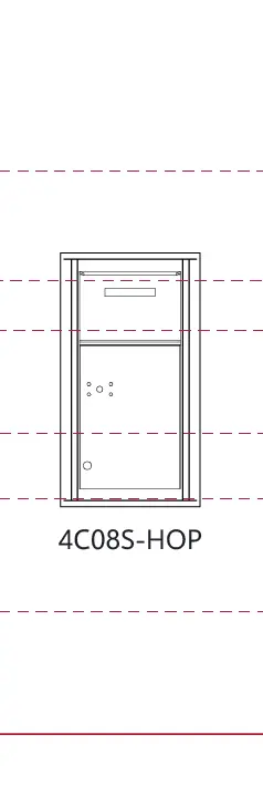4C08S-HOP 4c hopper door collection bin measurements