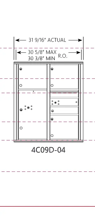 4C09D-04 4c mailbox measurements