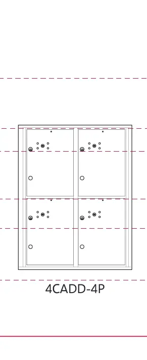 4CADD-4P 4c parcel locker measurements